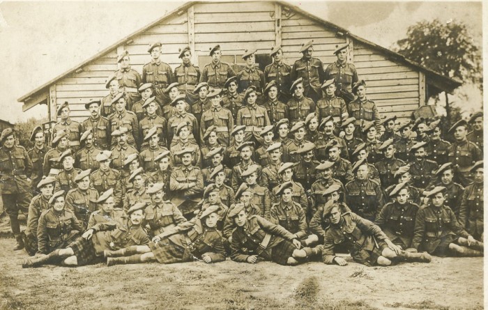 14th batt black watch,finlay macleod. 4th row from back,3rd in from right
