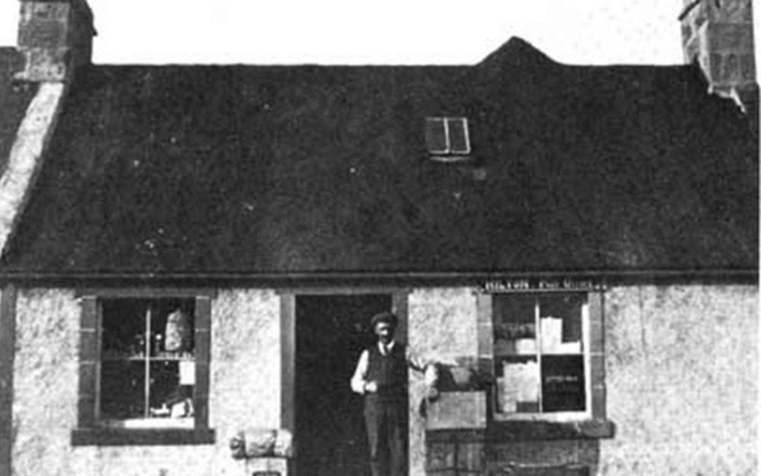 Hilton Post Office in its heyday with Mr James Fraser, Postmaster